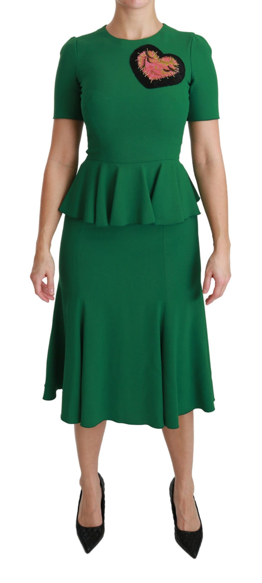 Enchanted Green Mermaid Midi Dress