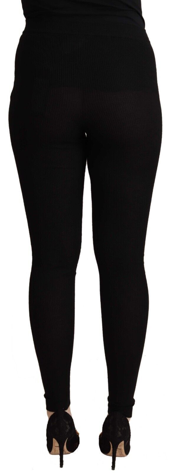 Black High Waist Cashmere Tights Pants