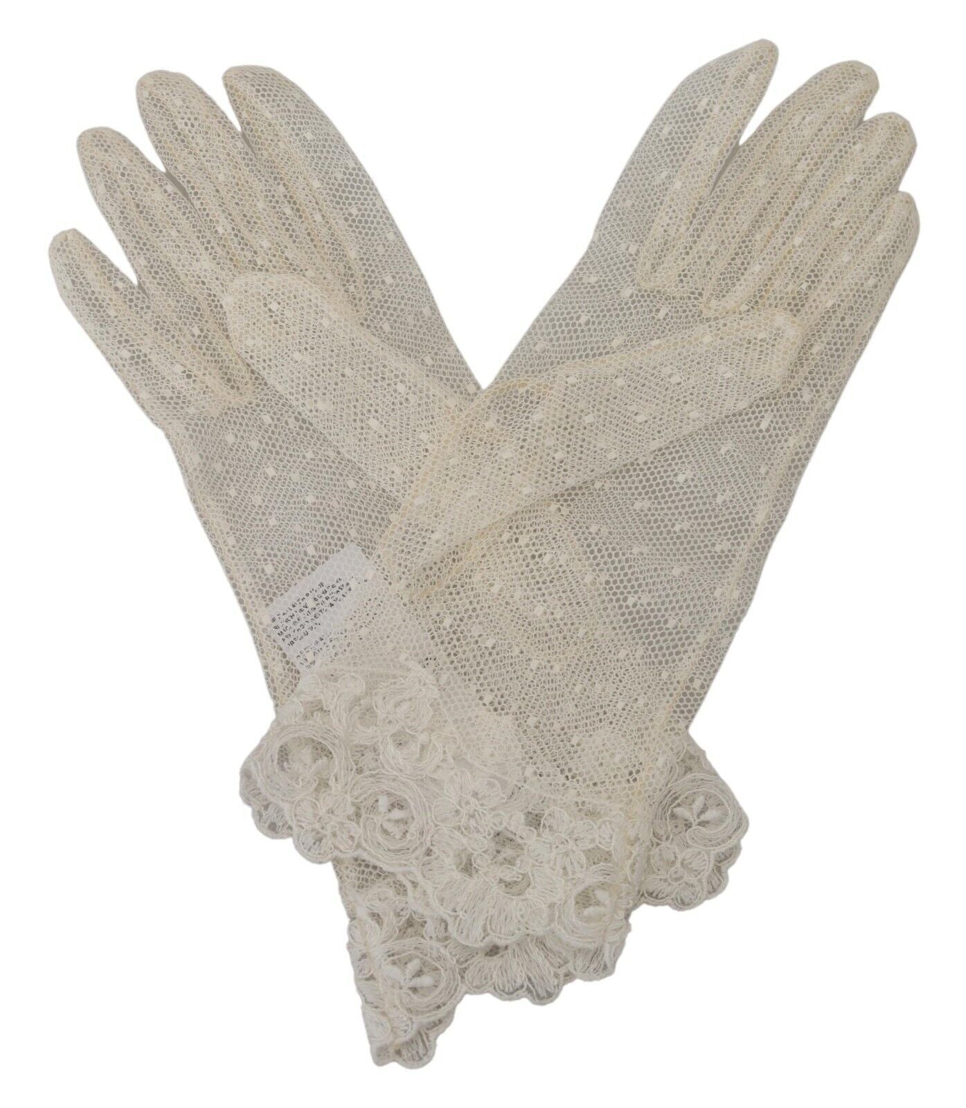 Chic White Wrist Length Gloves