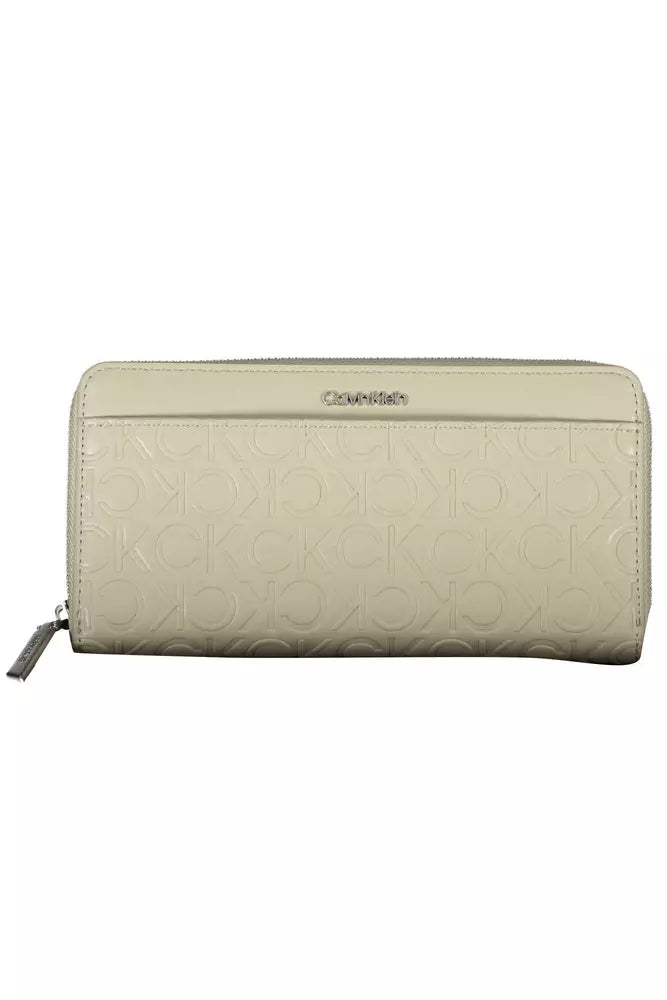 Beige Polyethylene Women Wallet