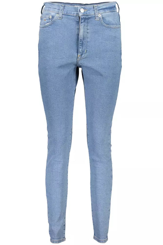 Light Blue Cotton Women Jeans