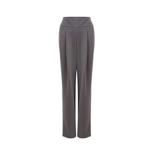 Chic Gray Wool Trousers for Sophisticated Style