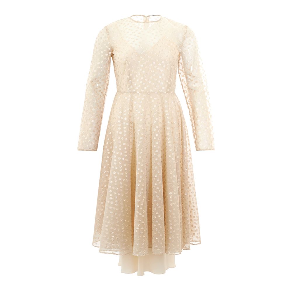 Beige Cotton Elegance Dress