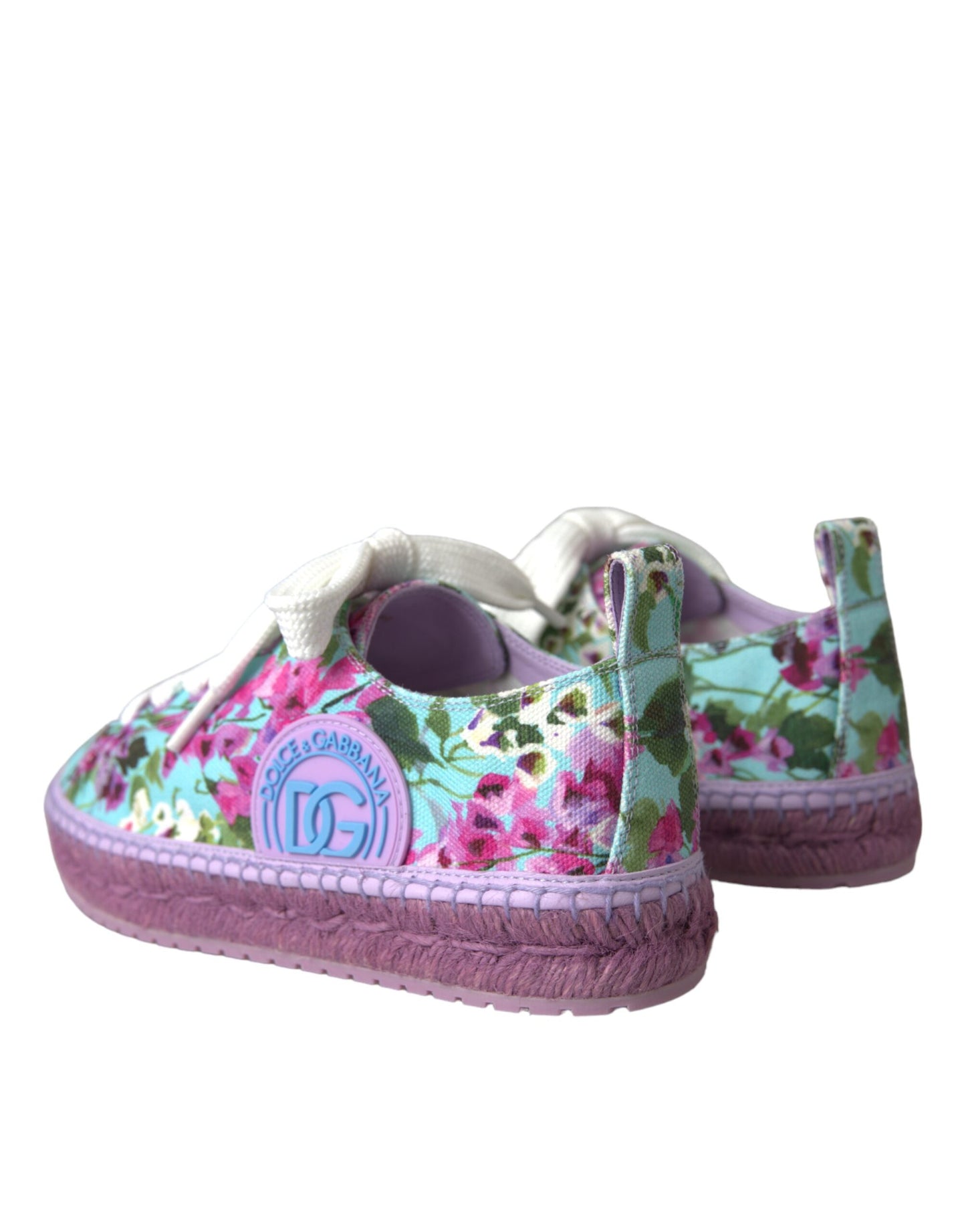 Multicolor Canvas Floral Espadrilles Sneakers Shoes