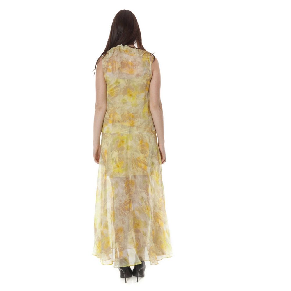 Yellow Polyester Dress