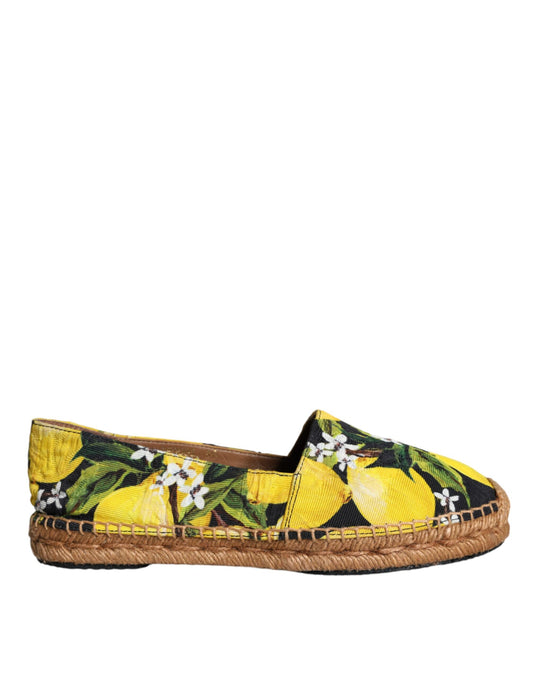 Multicolor Lemon Slip On Espadrilles Shoes