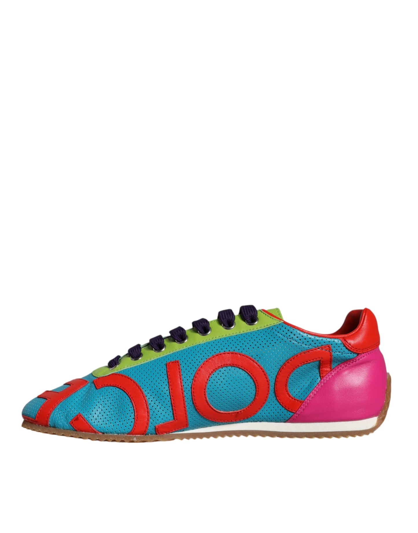 Multicolor Leather Logo Casual Sneakers Shoes