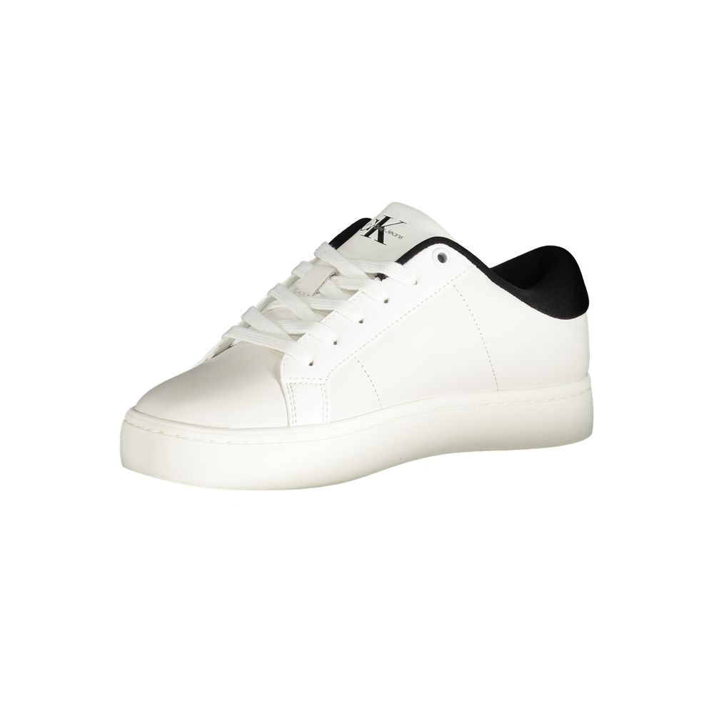 White Polyester Sneaker