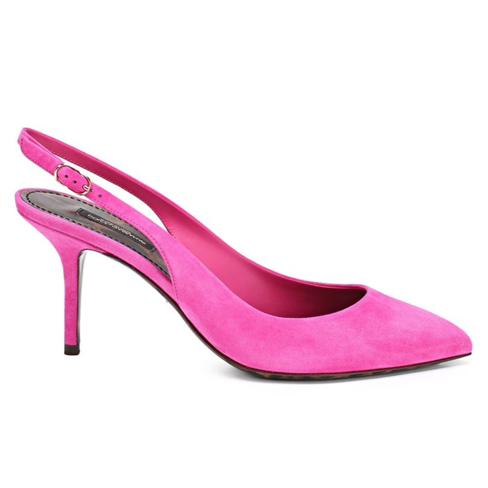 Fuchsia Leather Di Capra Pump