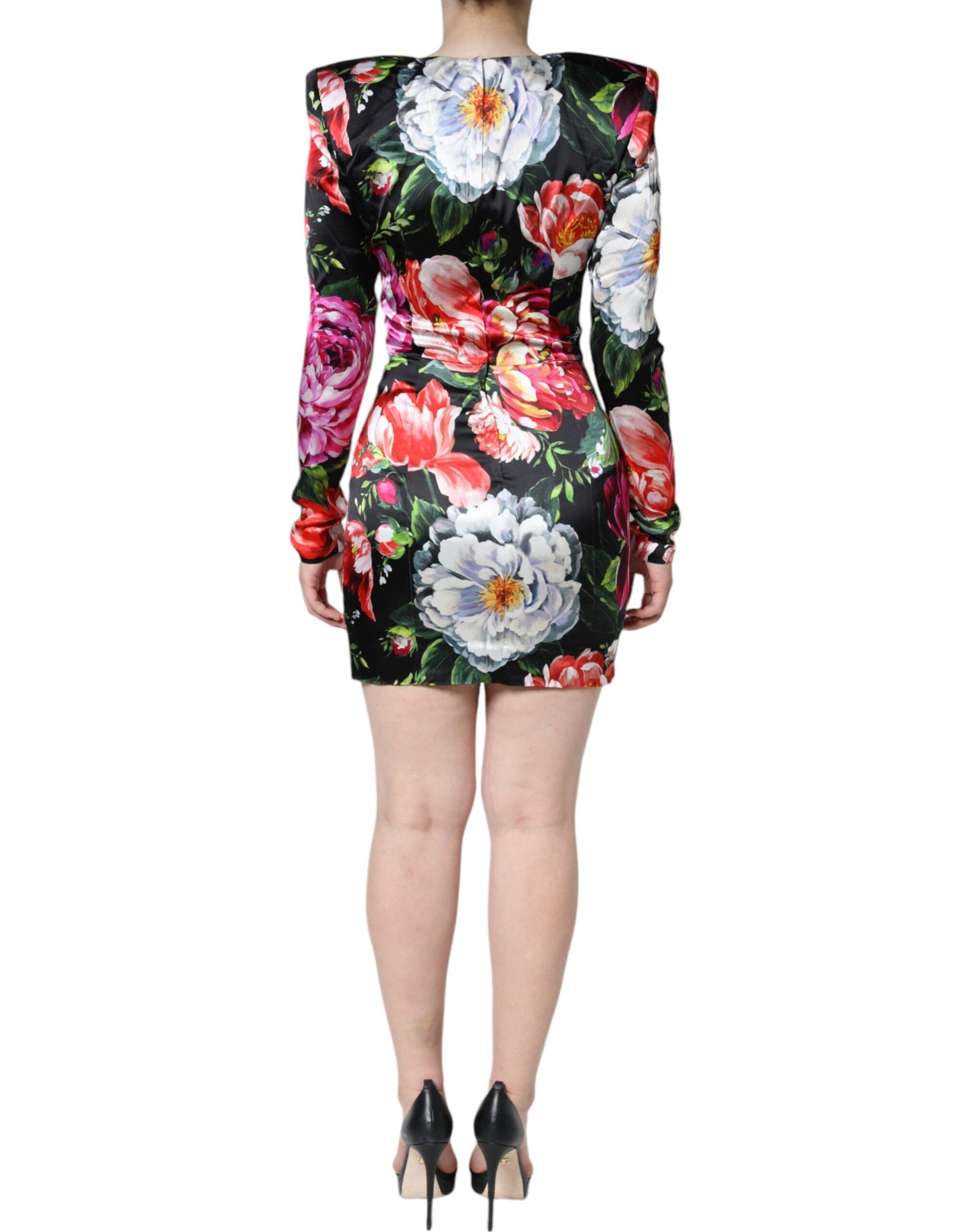 Multicolor Floral Print Sheath Mini Dress