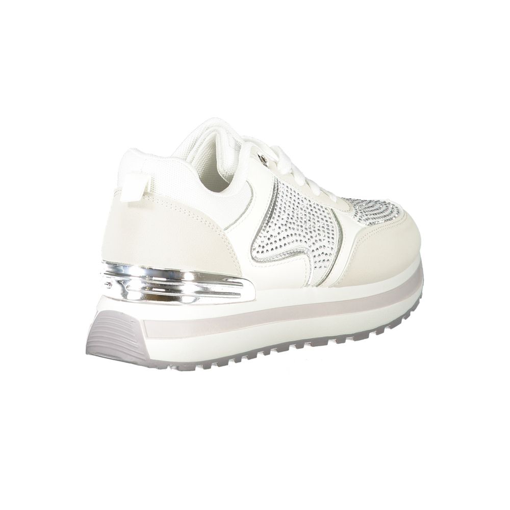 White Polyester Sneaker