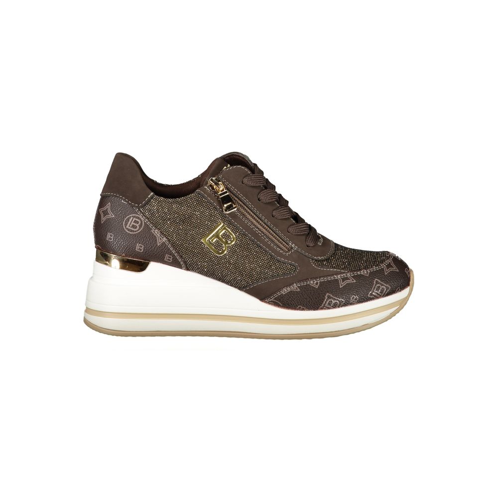 Brown Polyester Sneaker