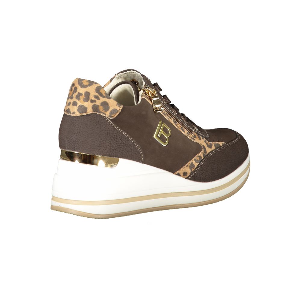 Brown Polyester Sneaker