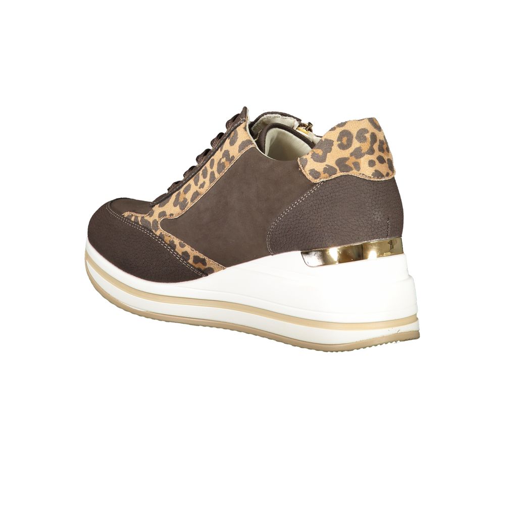 Brown Polyester Sneaker