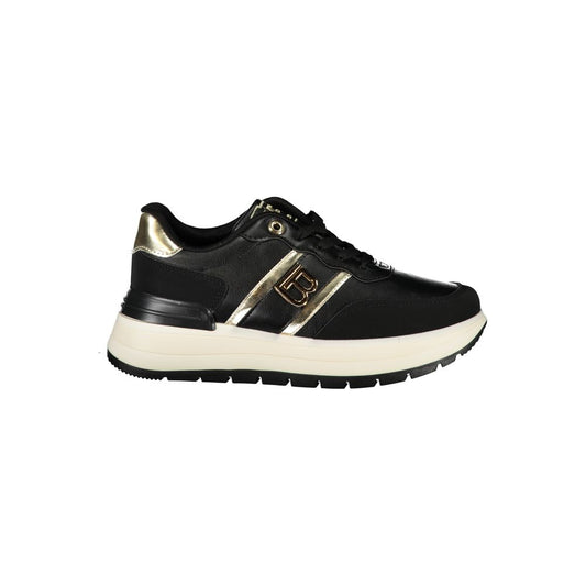 Black Polyester Sneaker