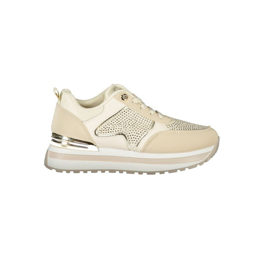 Beige Polyester Sneaker