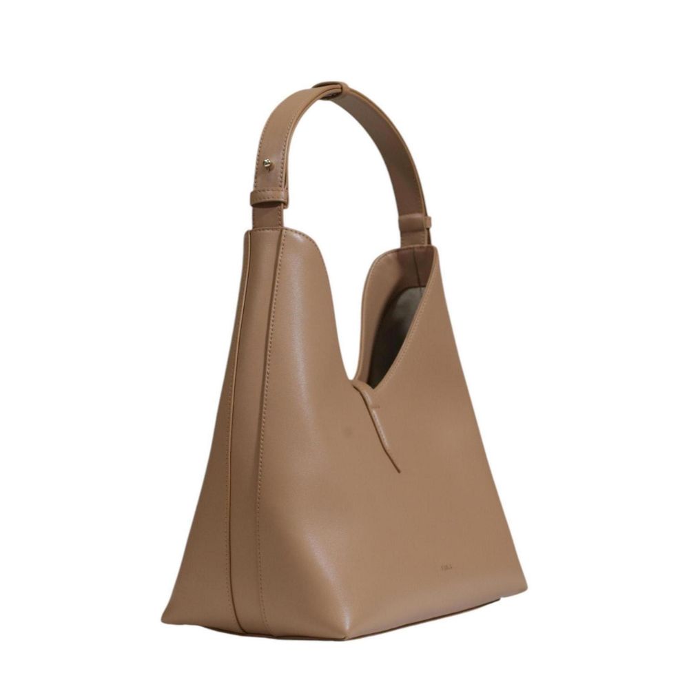 Beige Leather Handbag