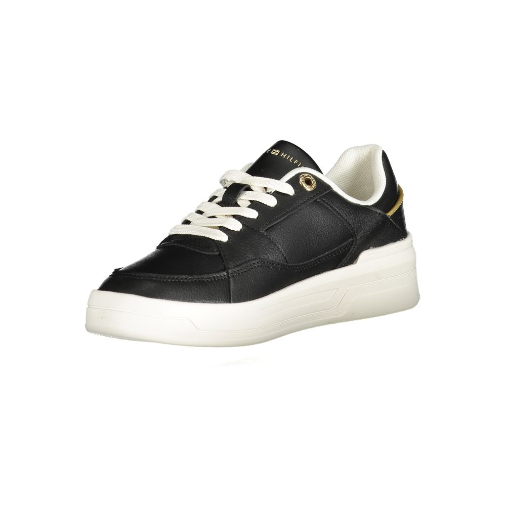 Black Polyester Sneaker