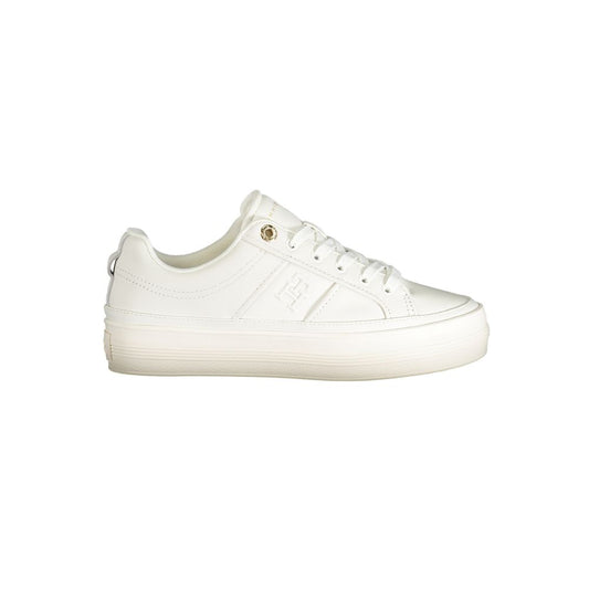 White Polyester Sneaker