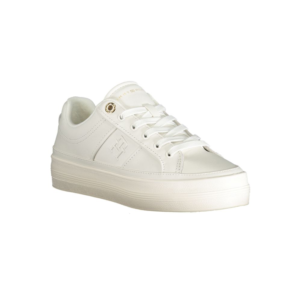 White Polyester Sneaker