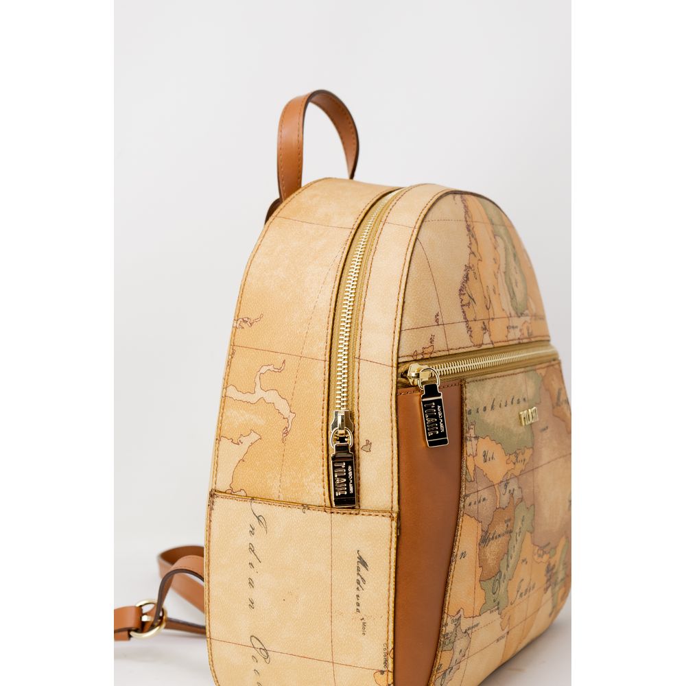 Beige Cotton Backpack