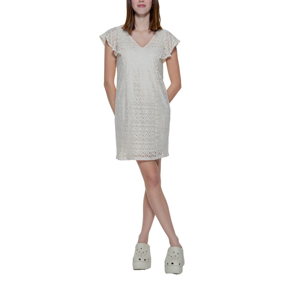 Beige Polyester Dress