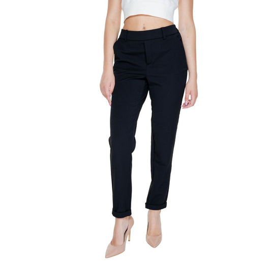 Black Polyester Jeans & Pant