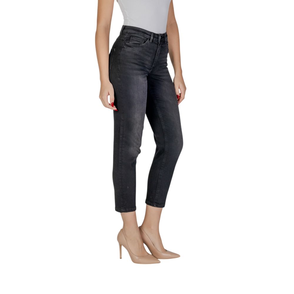 Black Cotton Jeans & Pant