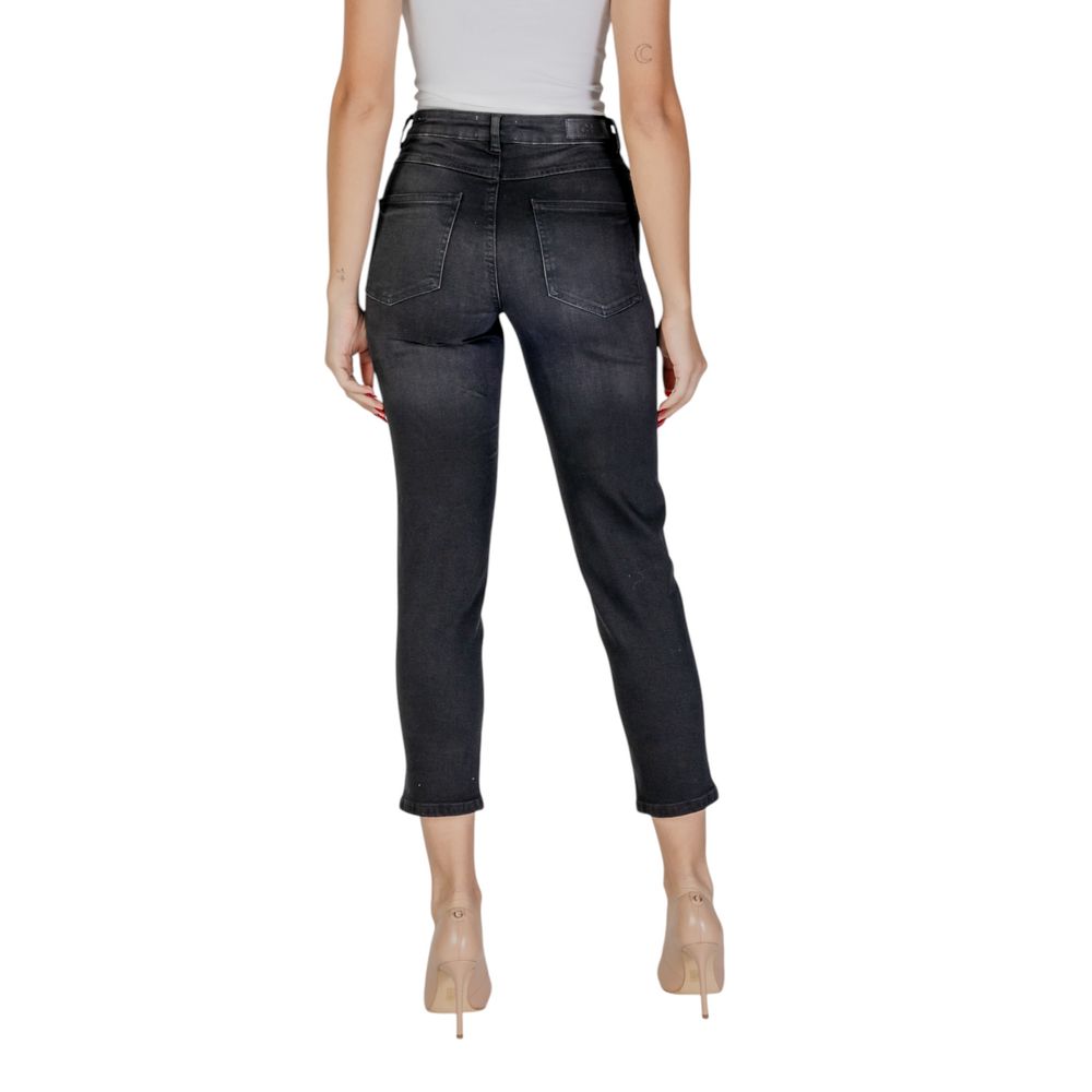 Black Cotton Jeans & Pant