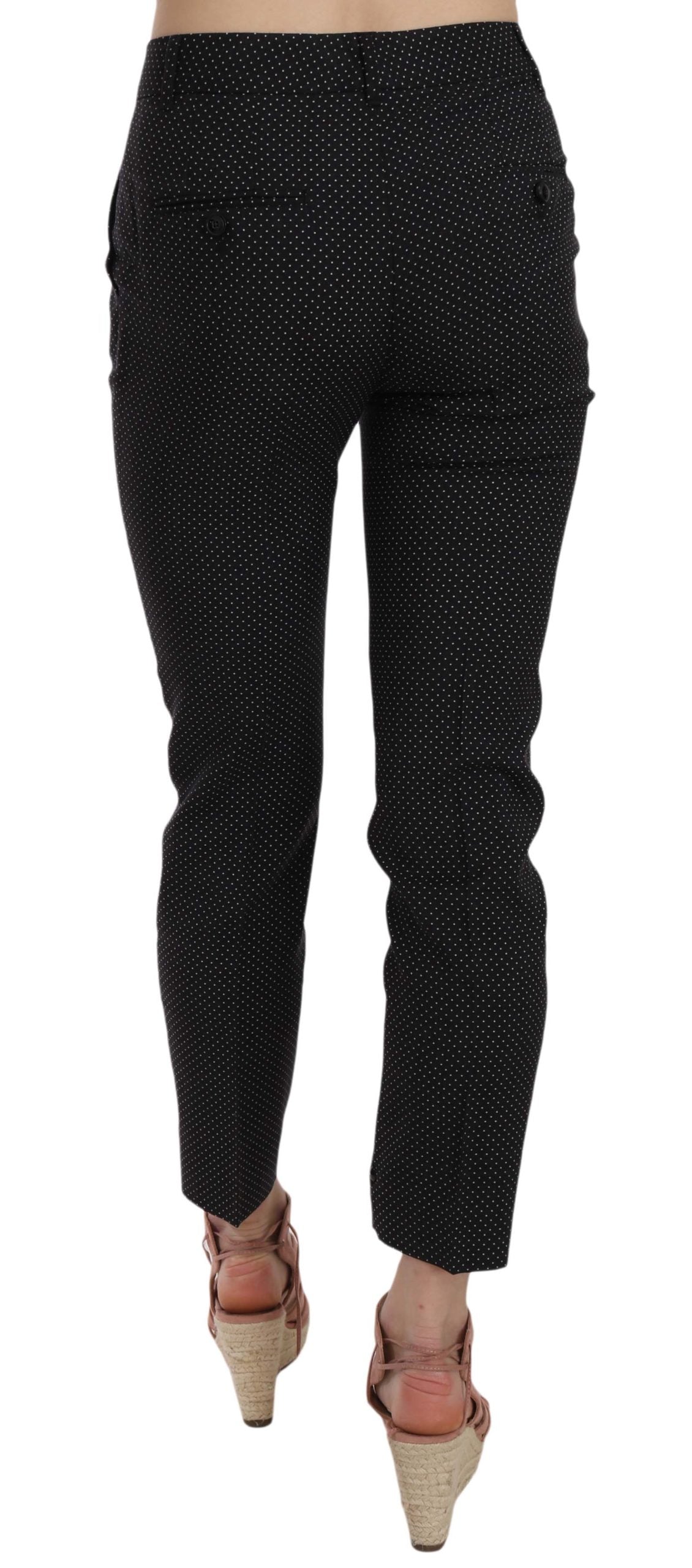 Elegant Black Virgin Wool Trousers