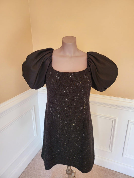 Black THML Dress with Puffy Sleeves